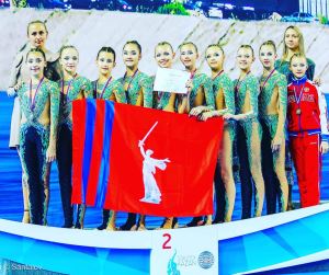 Команда девушек по эстетической гимнастике «Аэлита» 2004–2007 года рождения муниципального бюджетного учреждения «Спортивный комплекс «Зенит» 