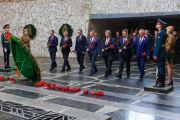 Волгоград. Мамаев курган. Возложение цветов. Андрей Бочаров, Губернатор, Марченко, глава Волгограда, Феодор, Митрополит, Колесников.